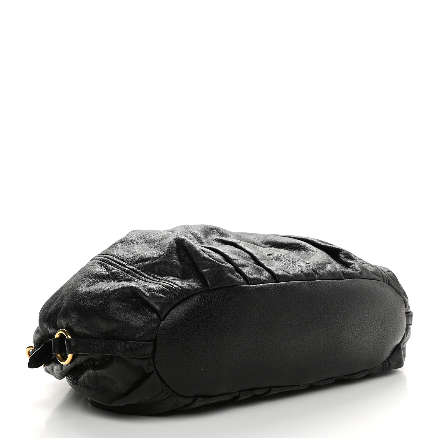 Miu Miu Vitello Daino Hobo Black 4 of 8
