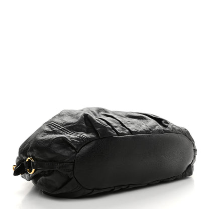 Miu Miu Vitello Daino Hobo Black 4 of 8