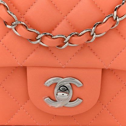 Chanel Lambskin Quilted Mini Rectangular Flap Light Orange 7 of 10