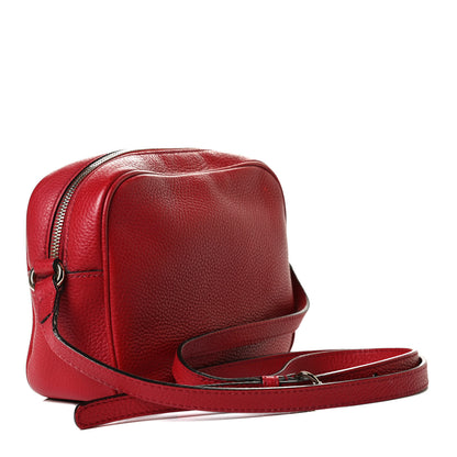 Gucci Pebbled Calfskin Small Soho Disco Bag Tabasco Red 3 of 16