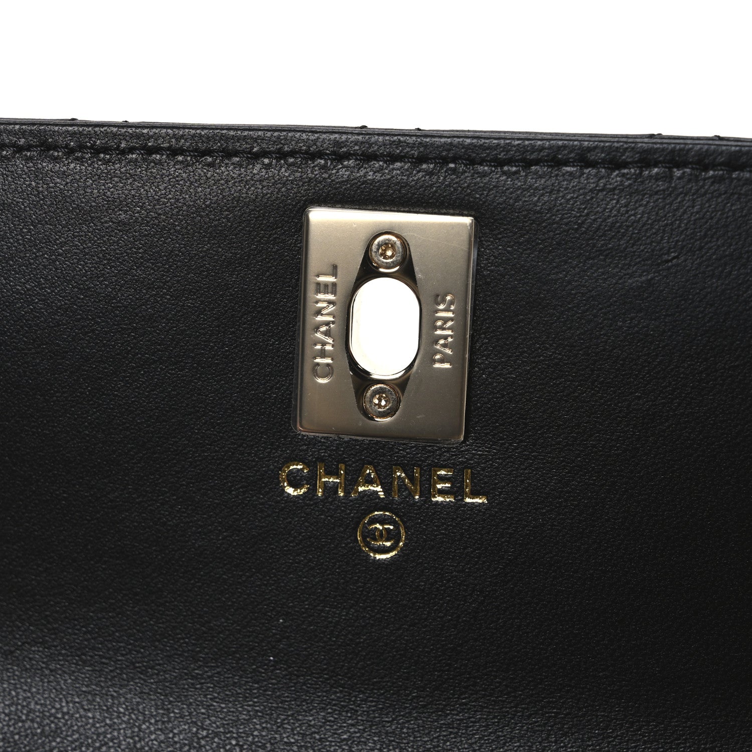 Chanel Lambskin Quilted Trendy CC Dual Handle Clutch With Chain Black 6 of 12