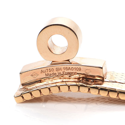 Hermes 18K Rose Gold MM Kelly Milanese Bracelet SH 4 of 6