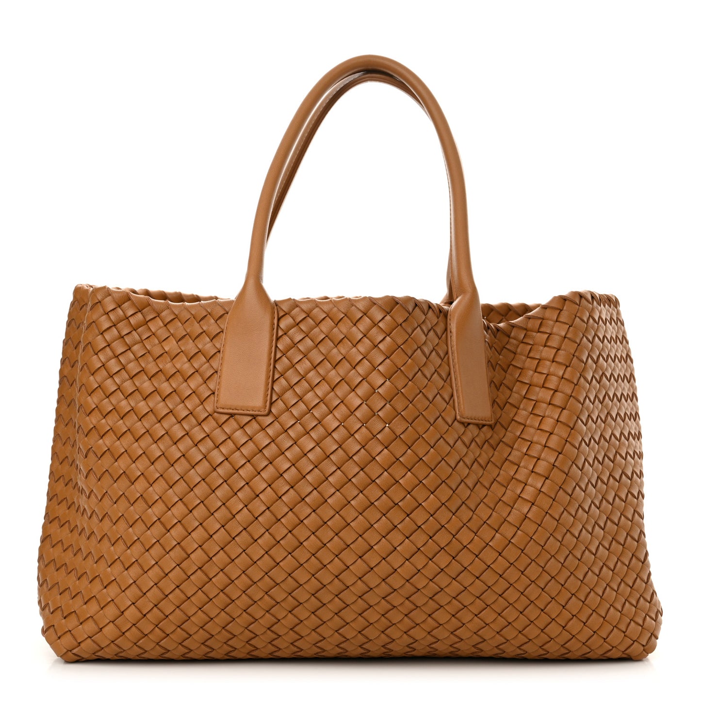Lambskin Intreccio Medium Cabat Caramel