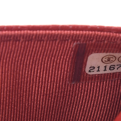 Chanel Caviar Quilted Wallet on Chain WOC Red 8 of 10