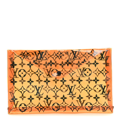 Louis Vuitton PVC Monogram Printed Envelope Pouch Orange 1 of 5