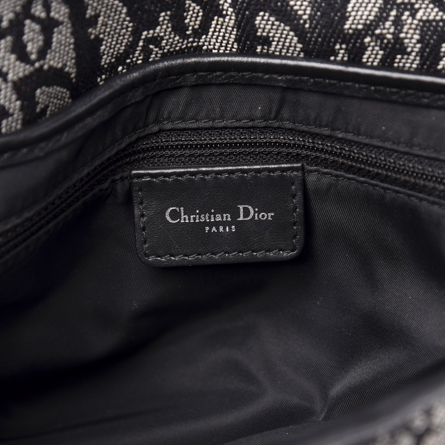 Christian Dior Monogram Saddle Bag Black 6 of 12