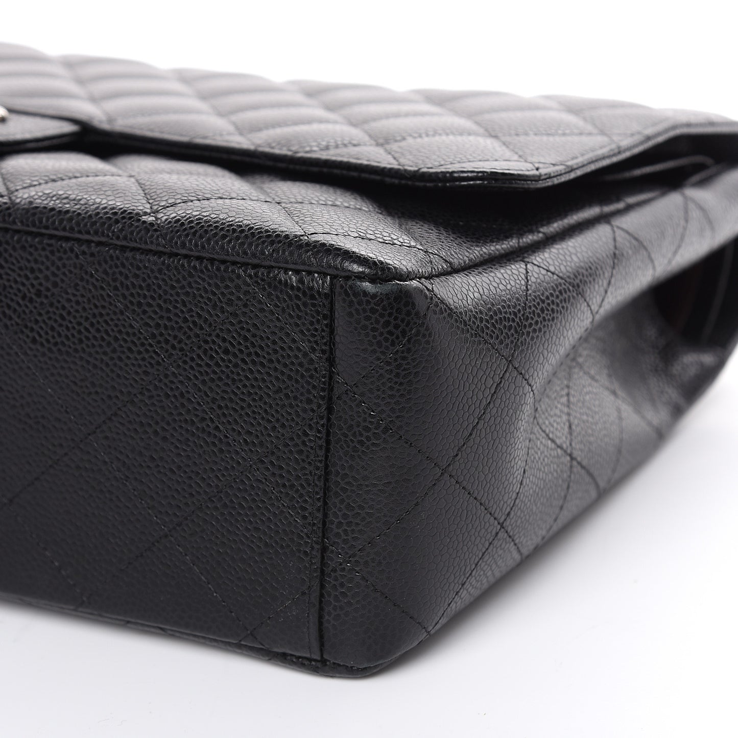 Caviar Quilted Maxi Double Flap Black
