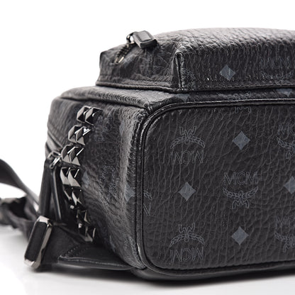 MCM Visetos Side Stud Mini Stark Backpack Black 10 of 12