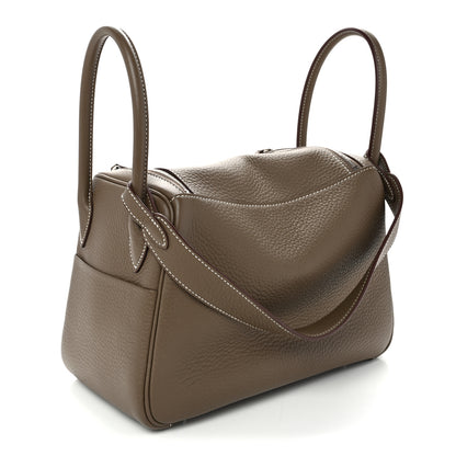 Hermes Taurillon Clemence Lindy 26 Etoupe 3 of 10