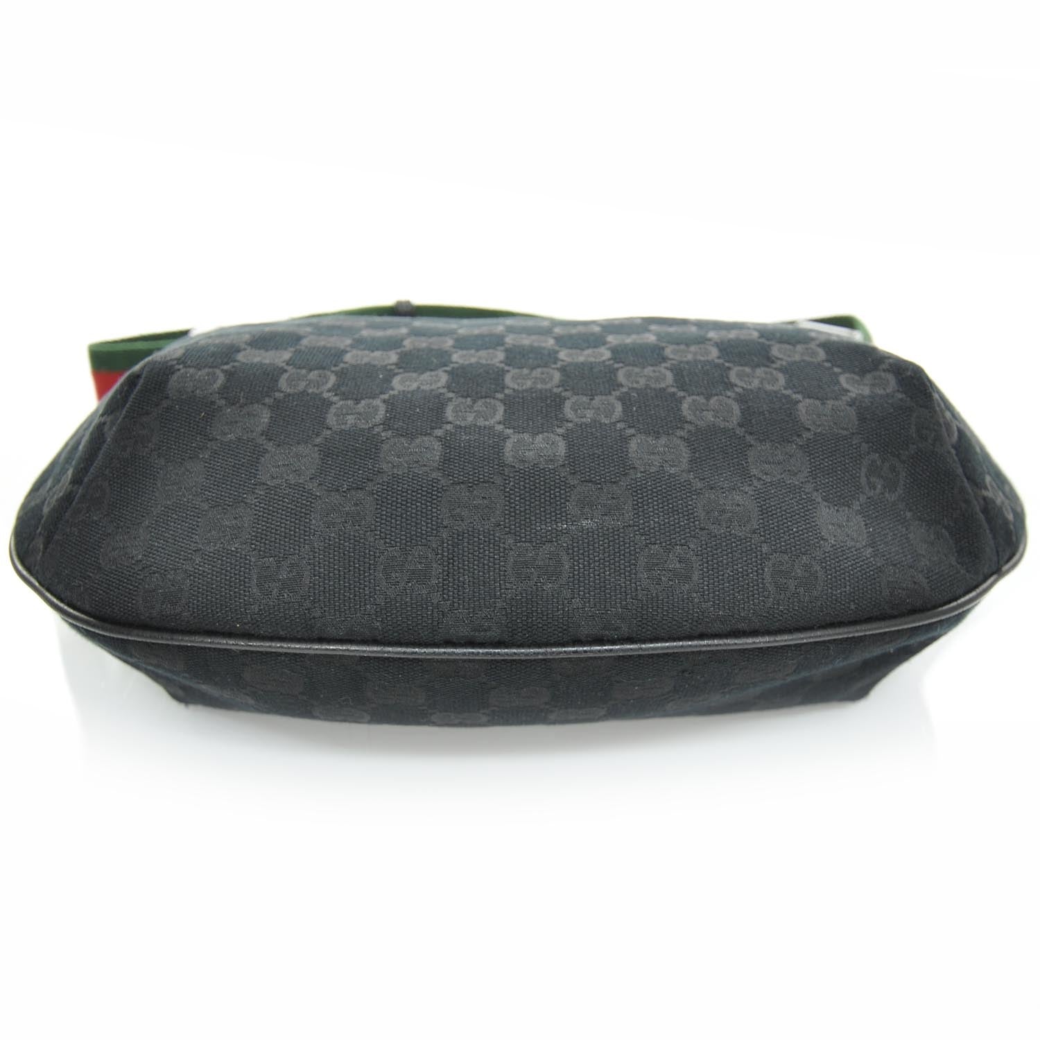 Gucci Monogram Web Medium Half Moon Hobo Black 3 of 10