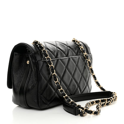 Chanel Crumpled Glazed Lambskin Quilted Small Flap Black 3 of 11