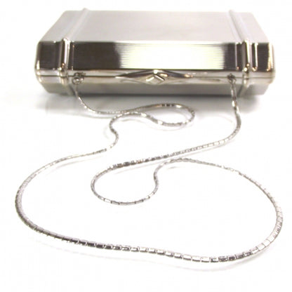 Judith Leiber Metal Clutch Bag Silver 5 of 7