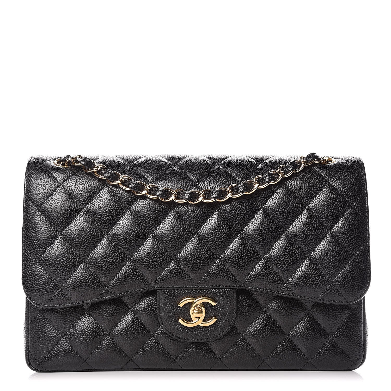 Chanel Caviar Quilted Jumbo Double Flap Black 1 of 9