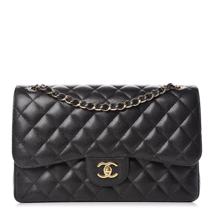 Chanel Caviar Quilted Jumbo Double Flap Black 1 of 9