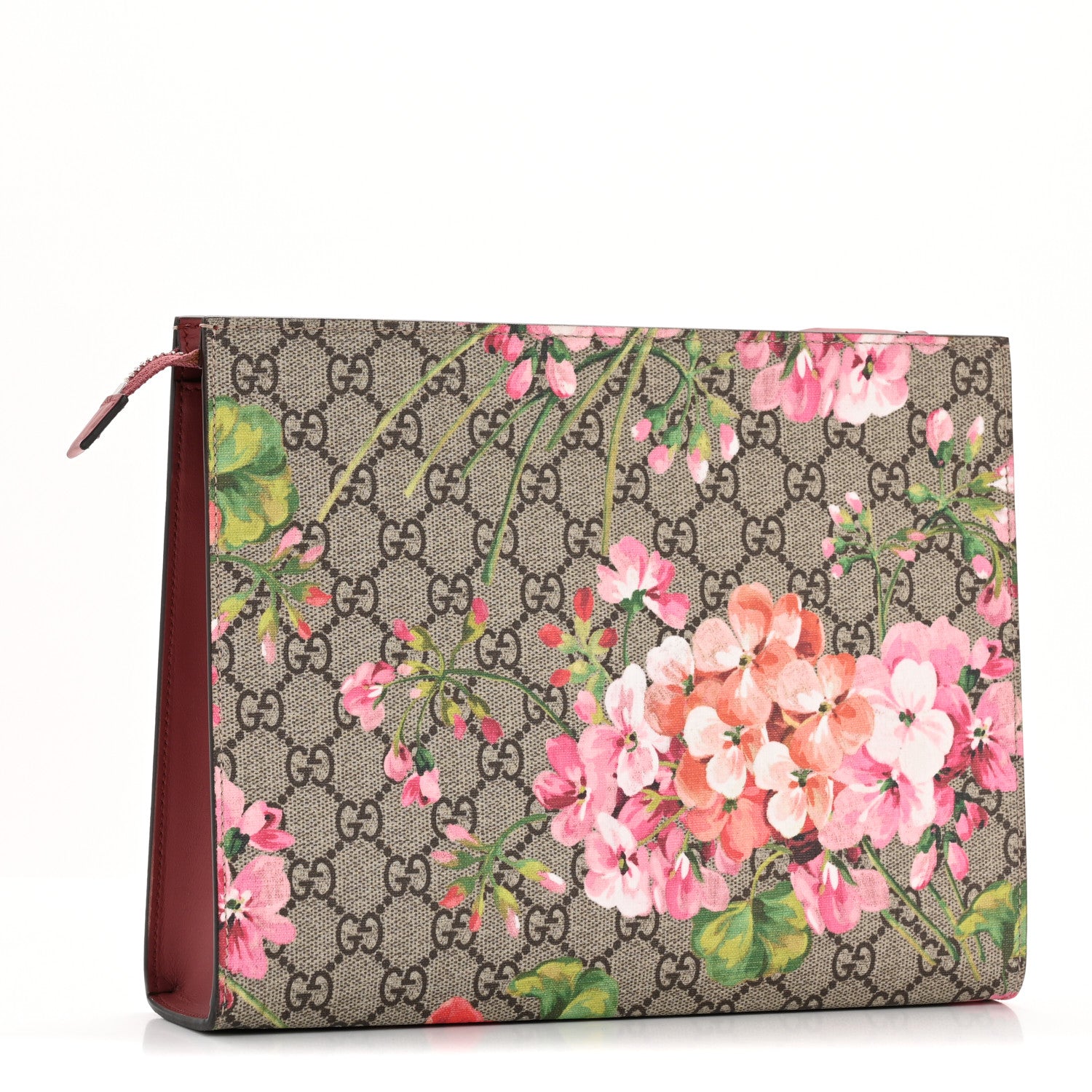Gucci GG Supreme Monogram Blooms Large Cosmetic Case Beige Multicolor Dry Rose 3 of 8