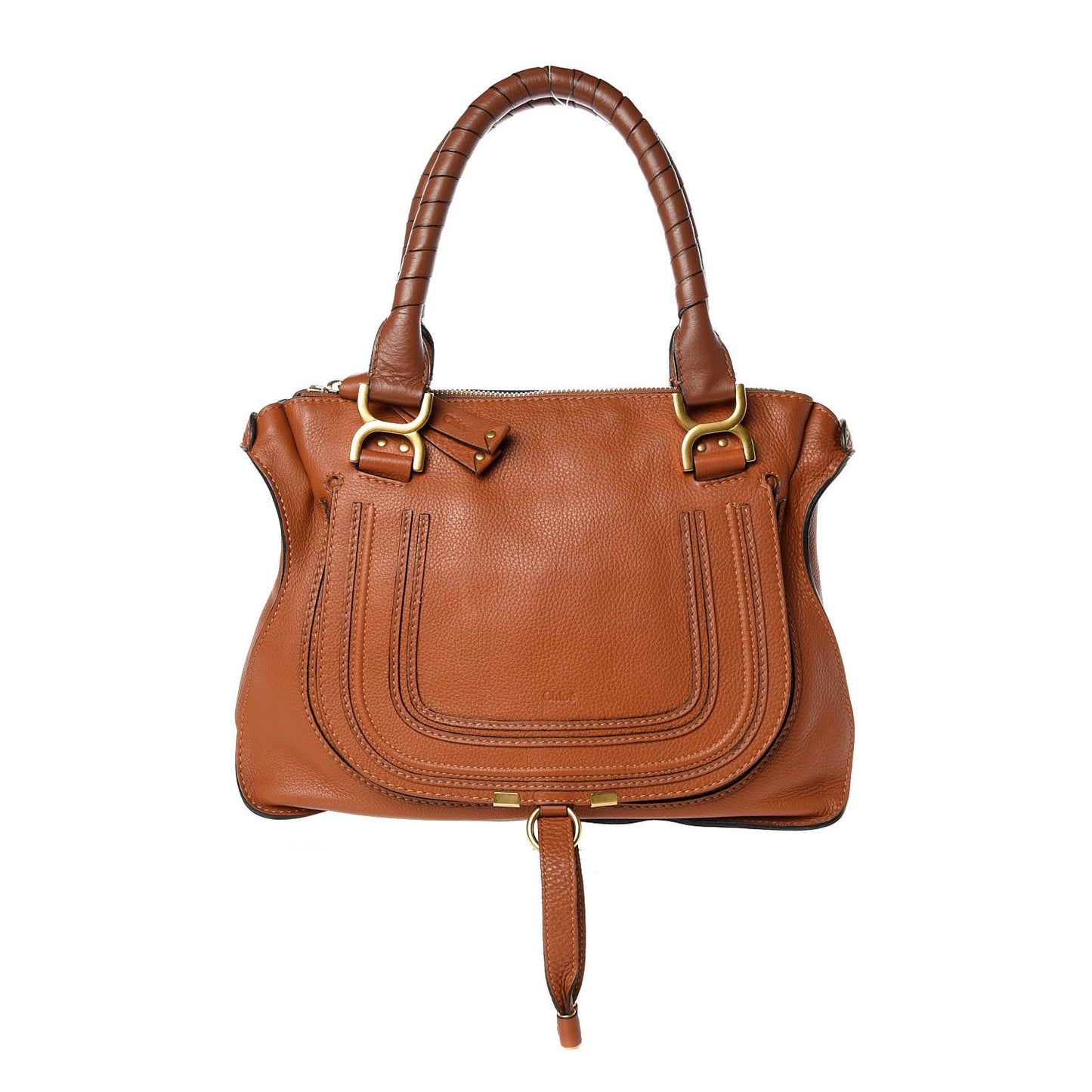 Calfskin Medium Marcie Satchel Tan