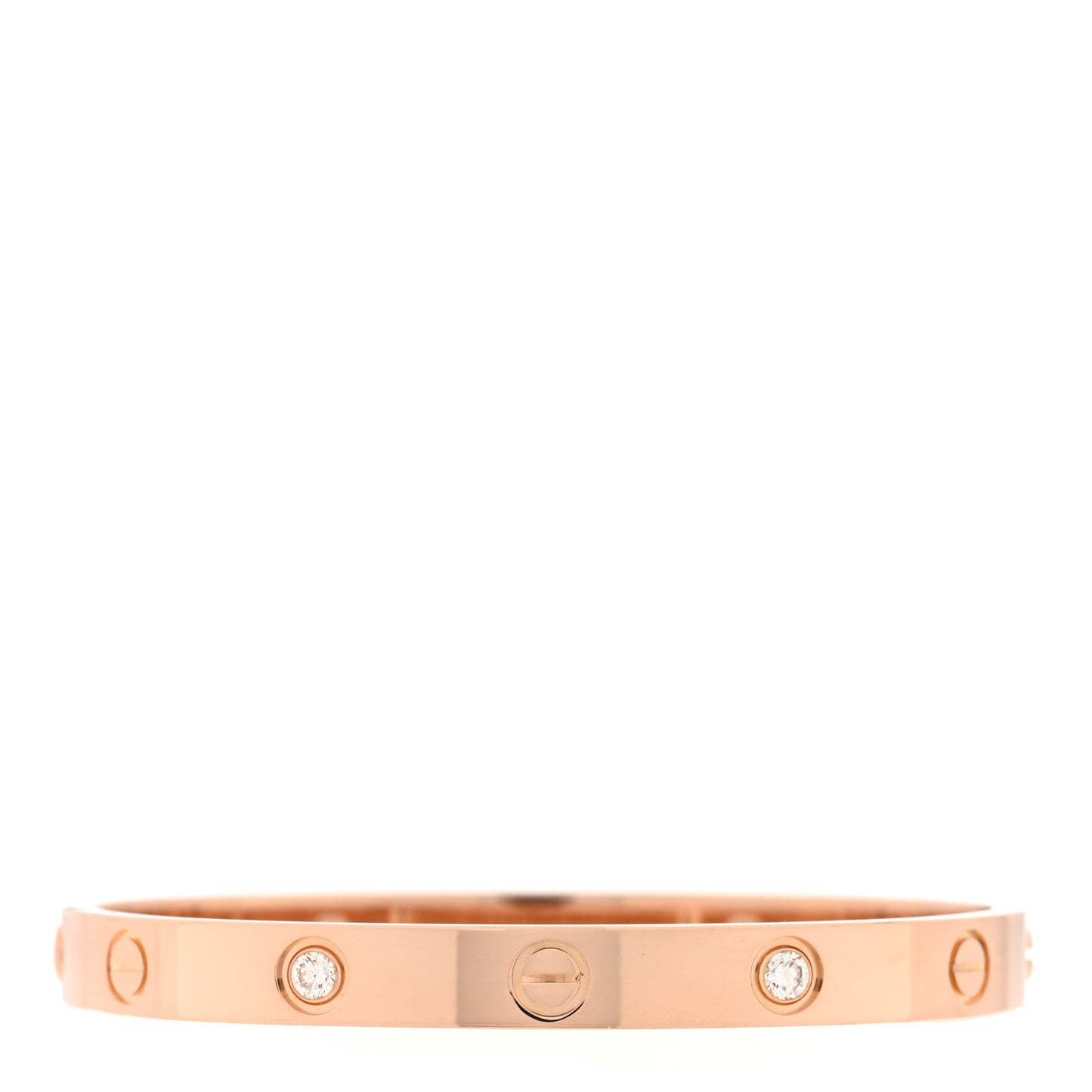 18K Pink Gold 4 Diamond LOVE Bracelet 16