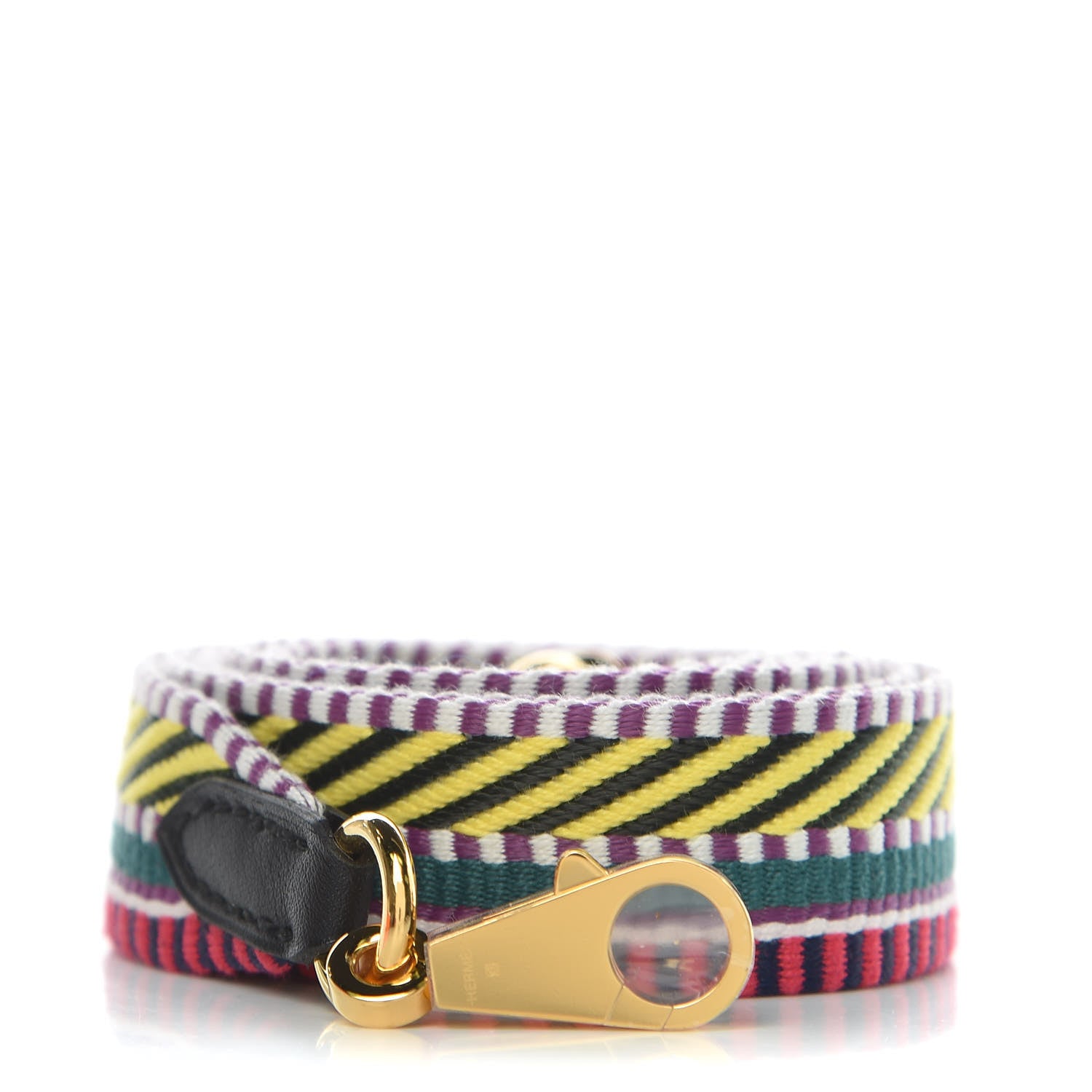 Hermes Toile Swift 25mm Sangle Cavale Shoulder Strap Multicolor Black 1 of 6