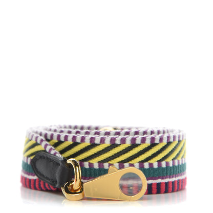 Hermes Toile Swift 25mm Sangle Cavale Shoulder Strap Multicolor Black 1 of 6