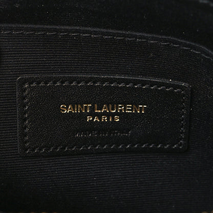 Saint Laurent Raffia Zipped Pouch Natural Black 6 of 9