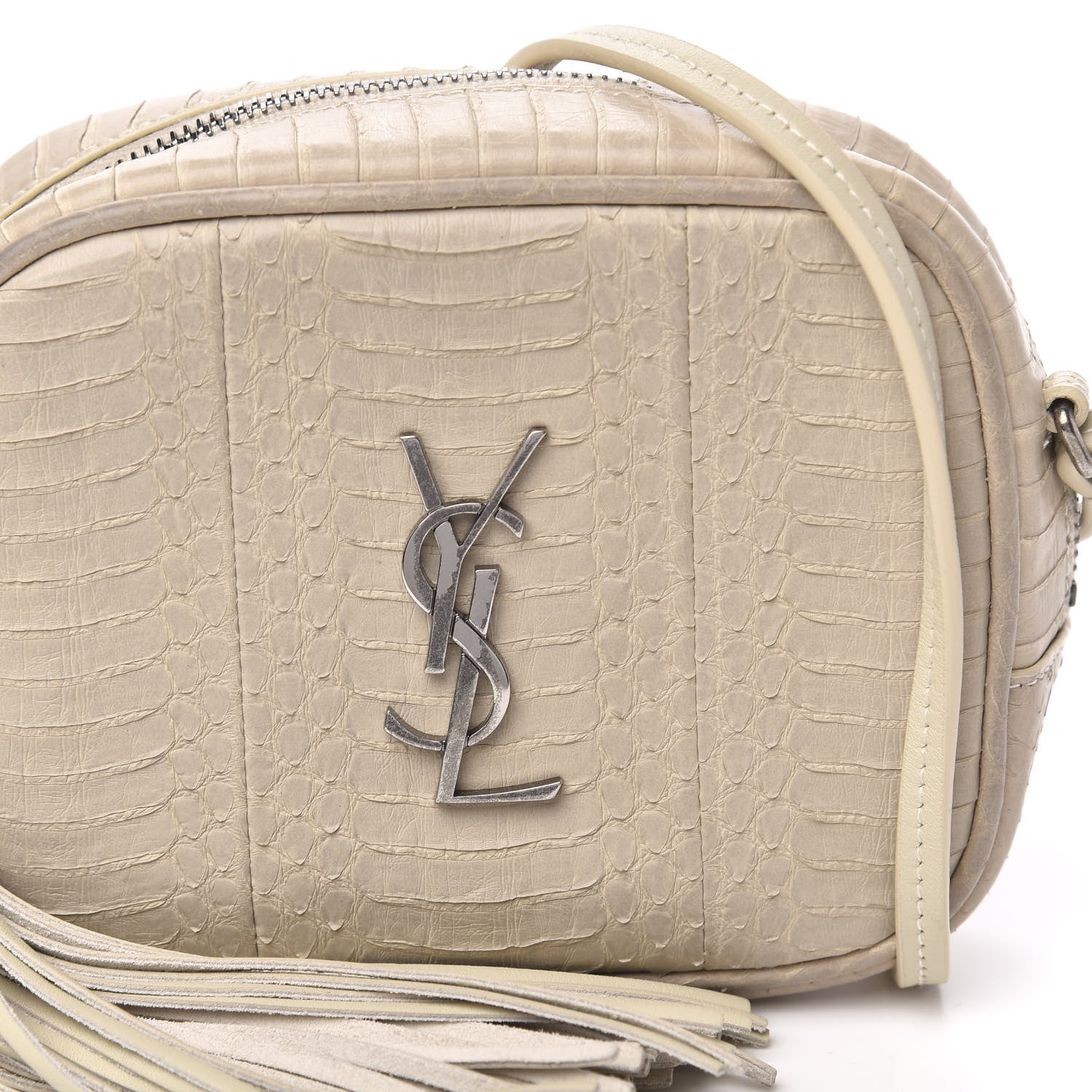 Saint Laurent Elaphe Monogram Blogger Bag Light Cream 10 of 10
