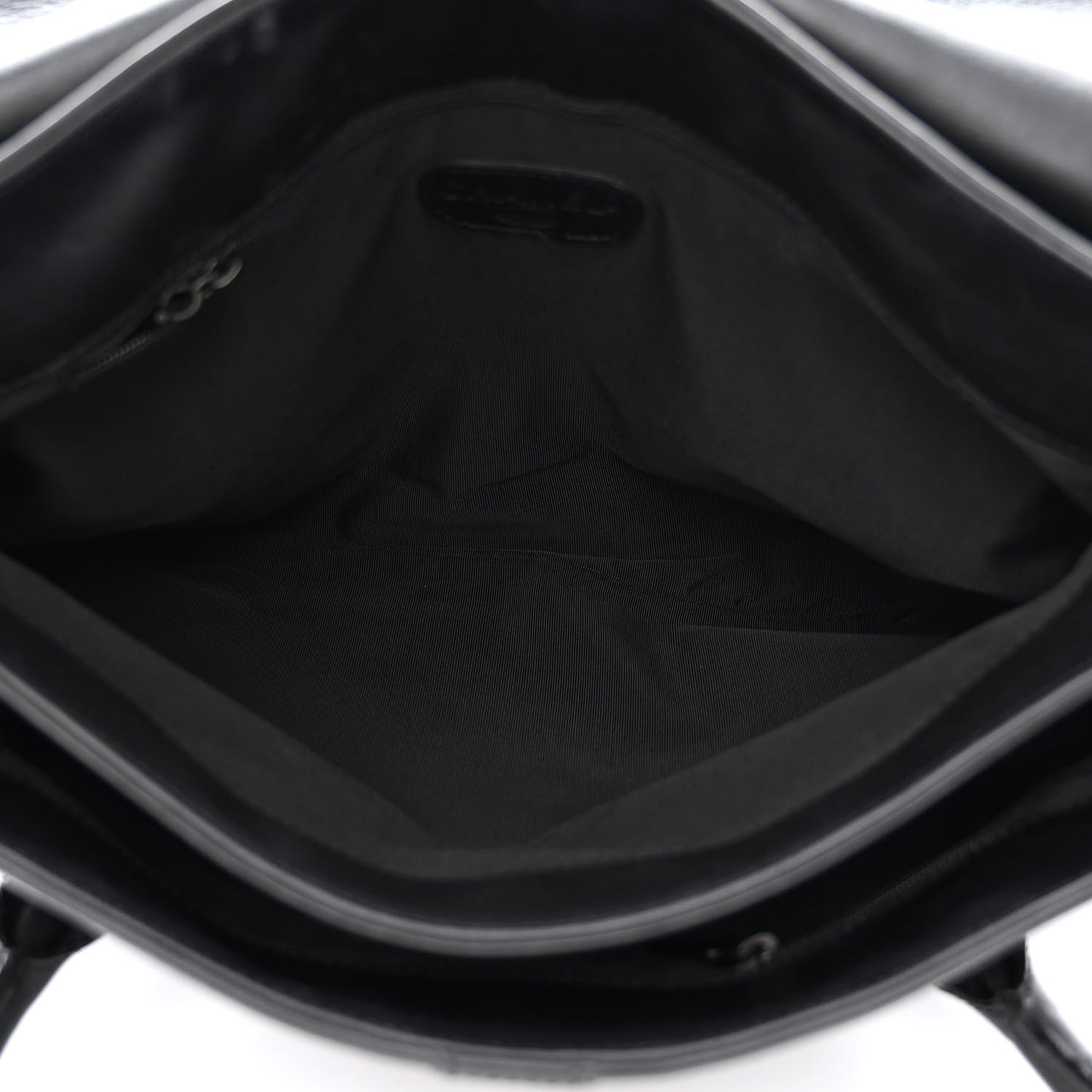 Calfskin Large Flap Tote Black