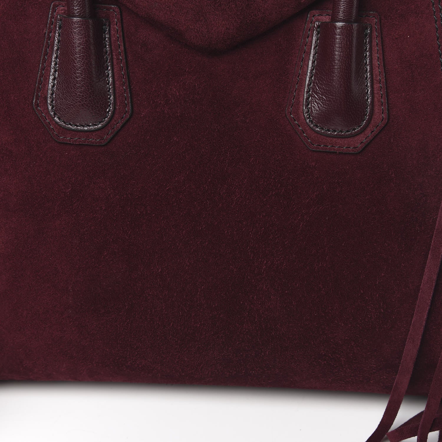 Givenchy Calfskin Suede Small Fringe Antigona Burgundy 13 of 13