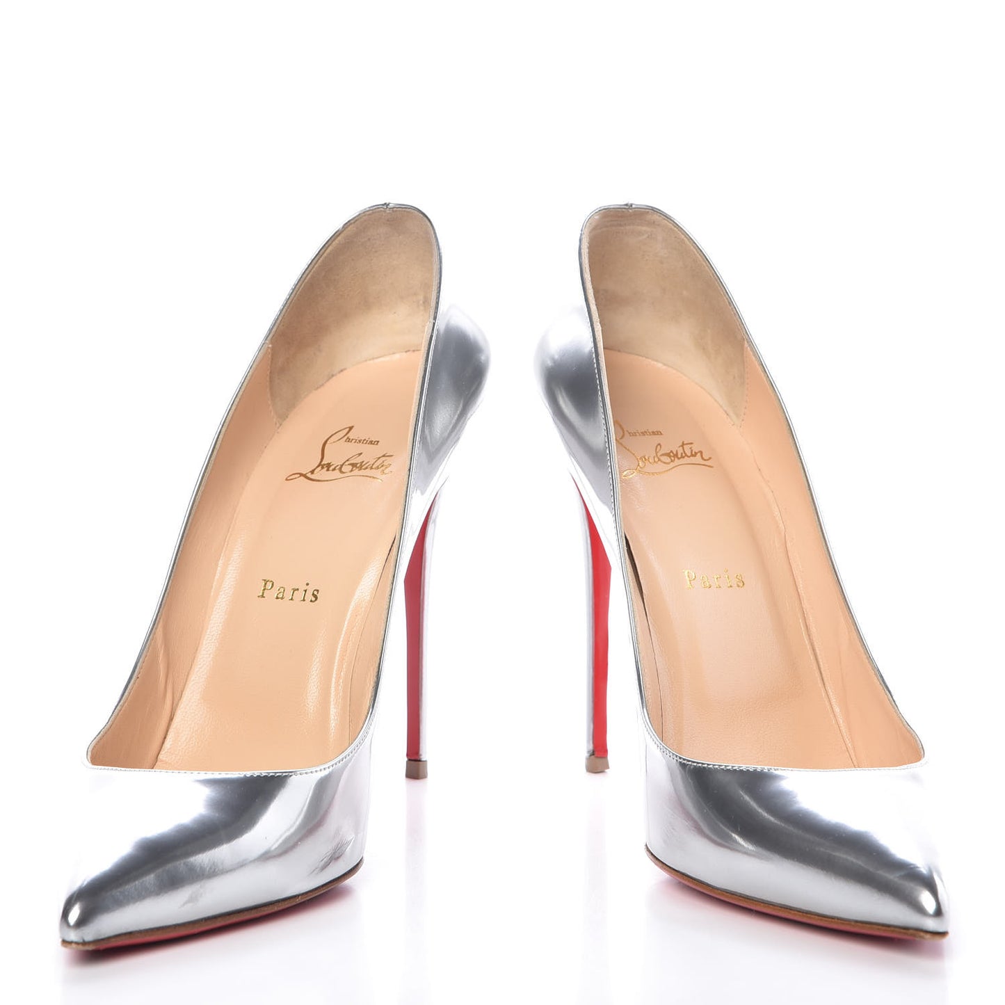 Metallic Calfskin So Kate 120 Pumps 42 Silver
