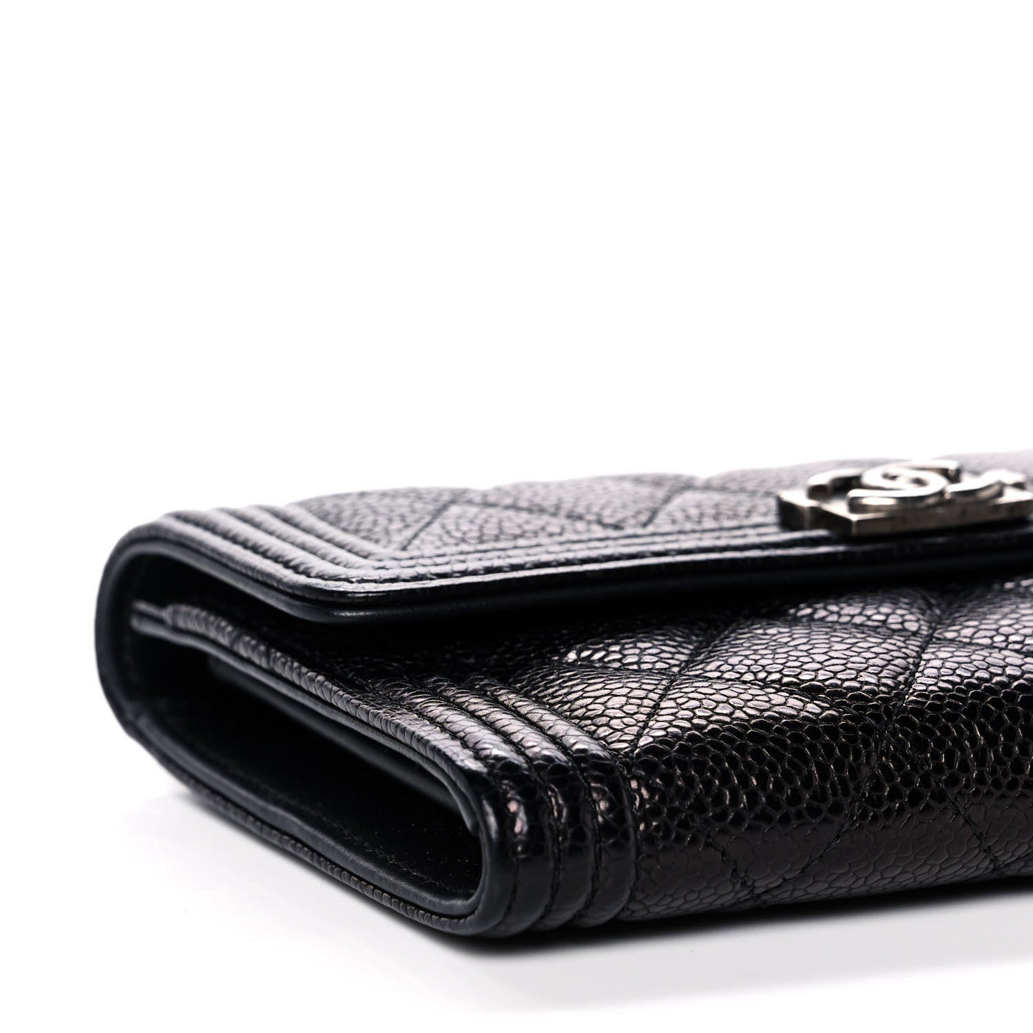 Chanel Caviar Quilted Medium Boy Flap Wallet Black 9 of 13