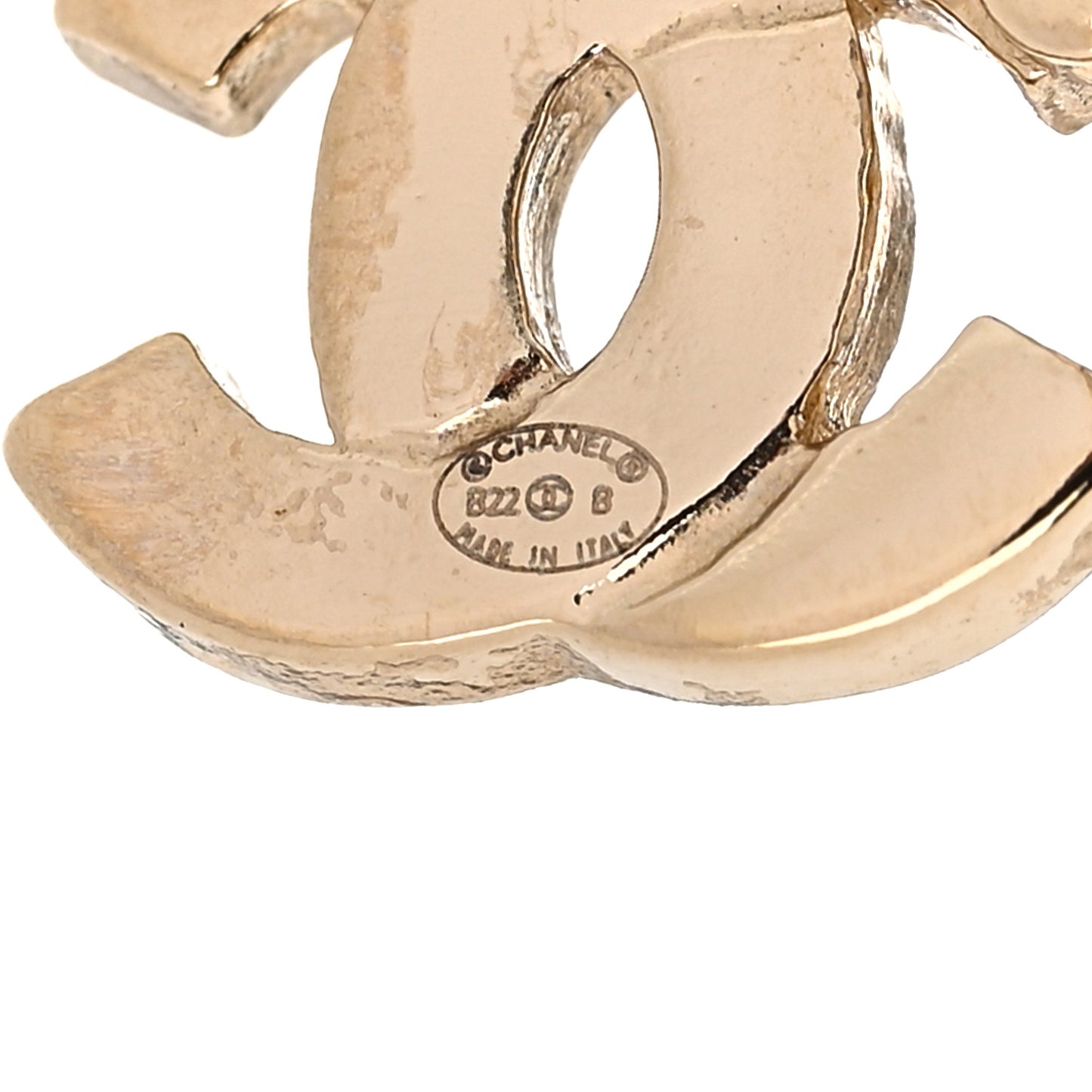 Metal Strass I Love Coco Heart Chain Climber Earrings Gold Pink