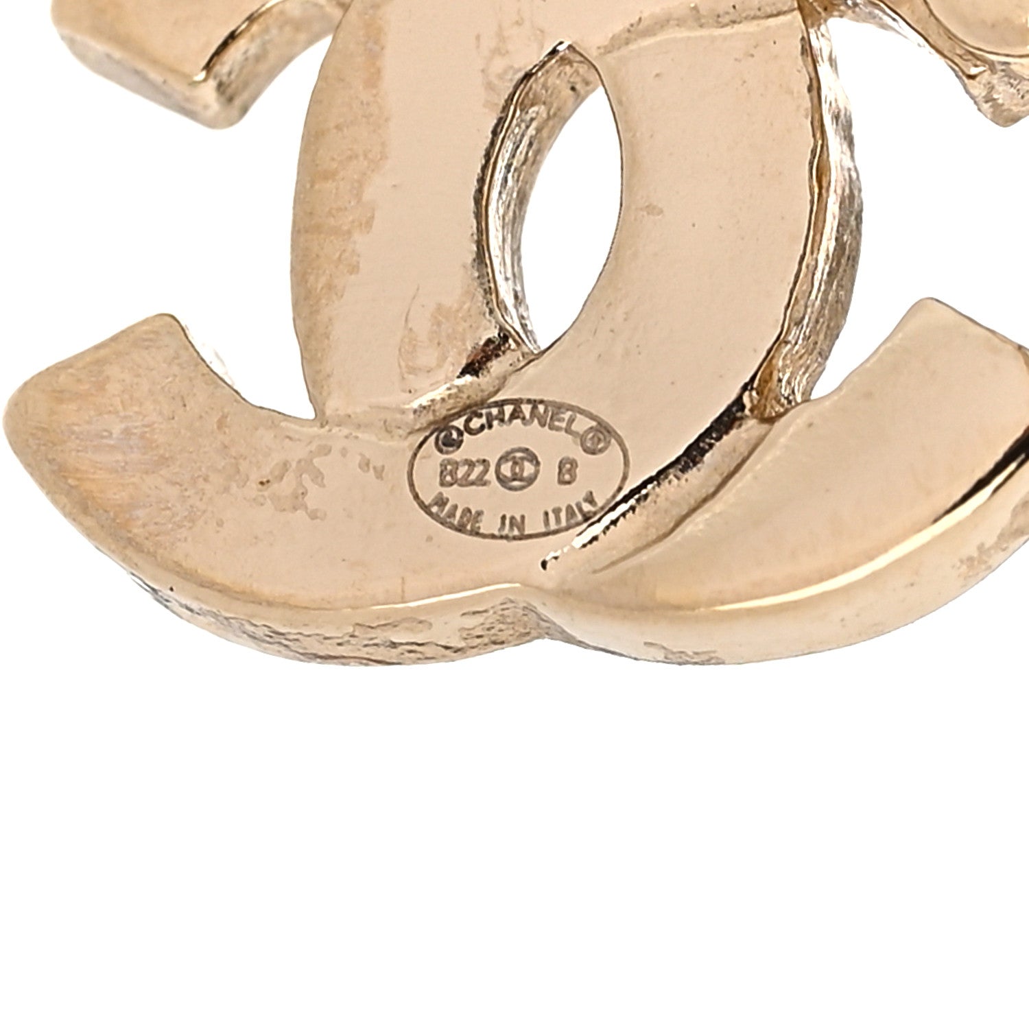 Chanel Metal Strass I Love Coco Heart Chain Climber Earrings Gold Pink 4 of 5