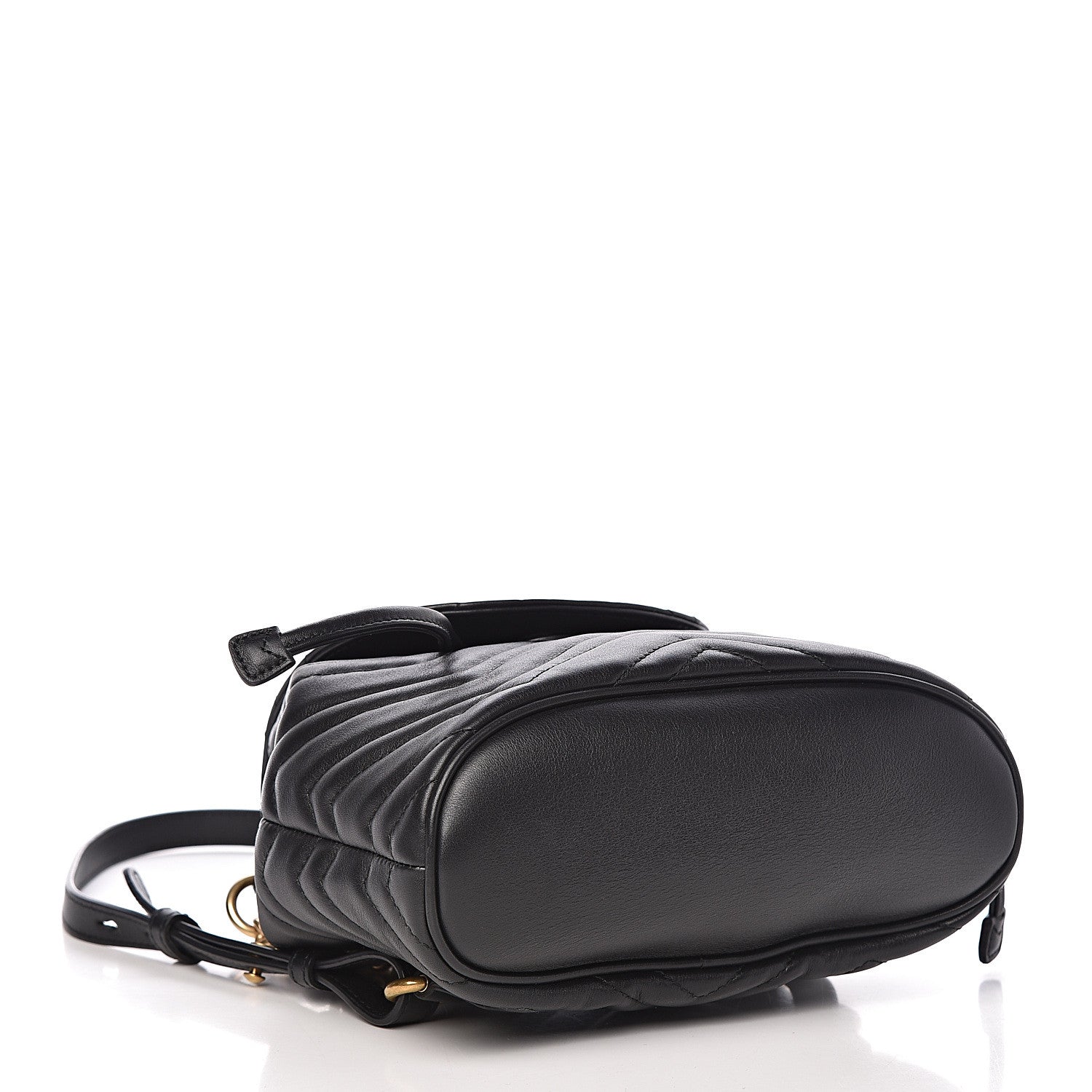 Gucci Calfskin Matelasse GG Marmont Flap Backpack Black 4 of 10