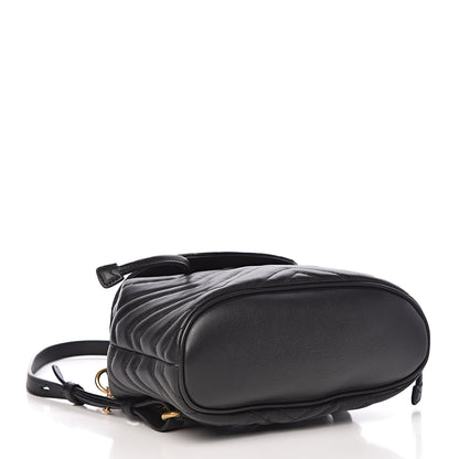 Gucci Calfskin Matelasse GG Marmont Flap Backpack Black 4 of 10