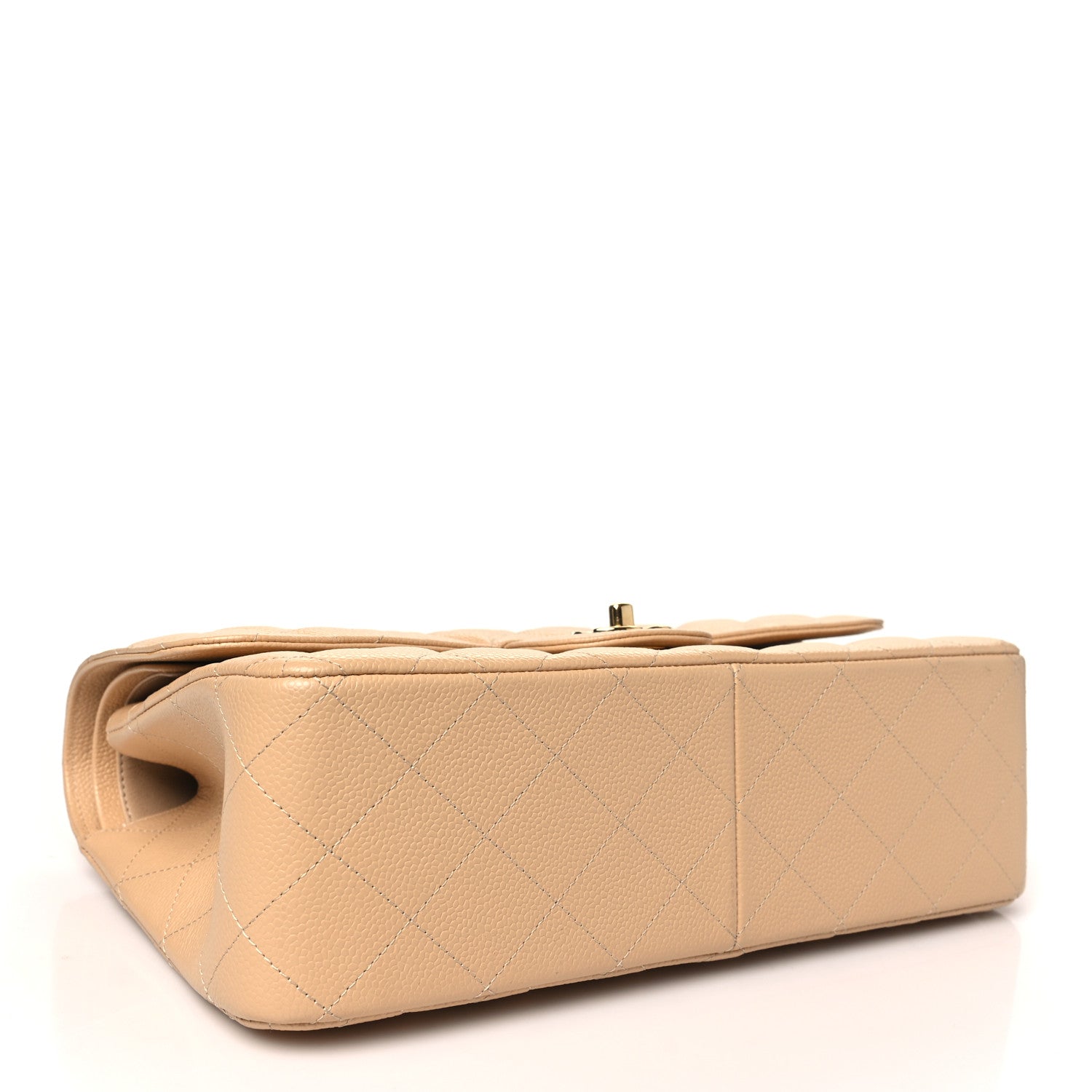 Chanel Caviar Quilted Jumbo Double Flap Light Beige 4 of 11
