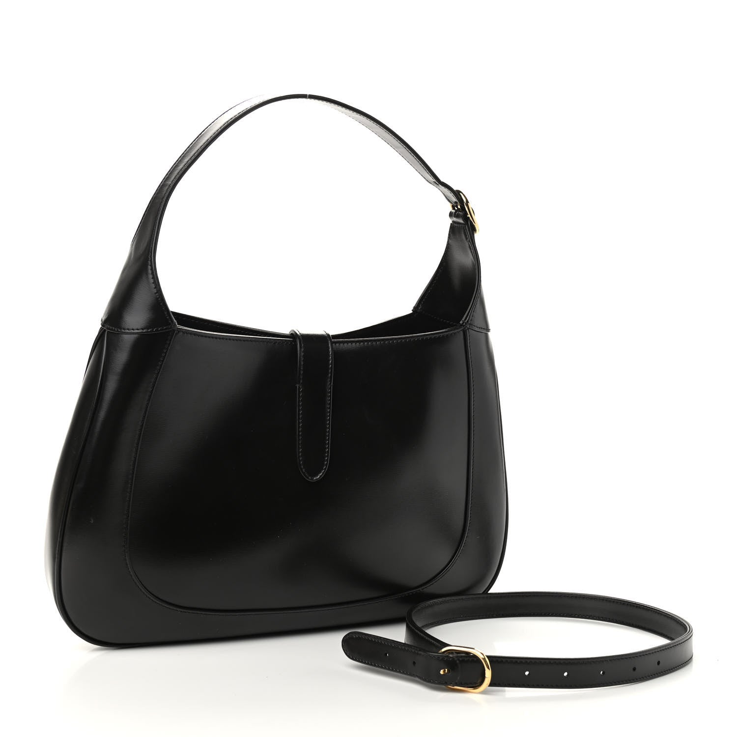 Gucci Boarded Dyana Lux Calfskin Medium Jackie 1961 Hobo Black 2 of 11