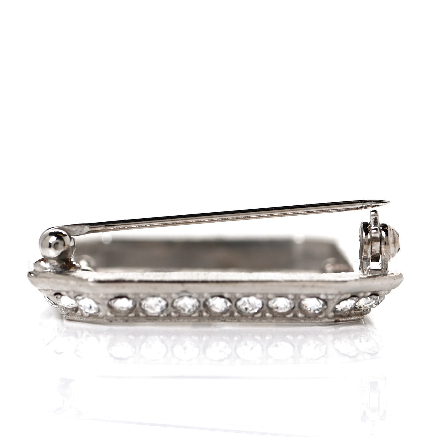 Crystal CC Brooch Silver