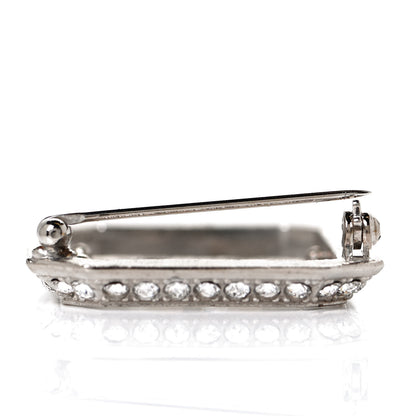 Chanel Crystal CC Brooch Silver 4 of 5