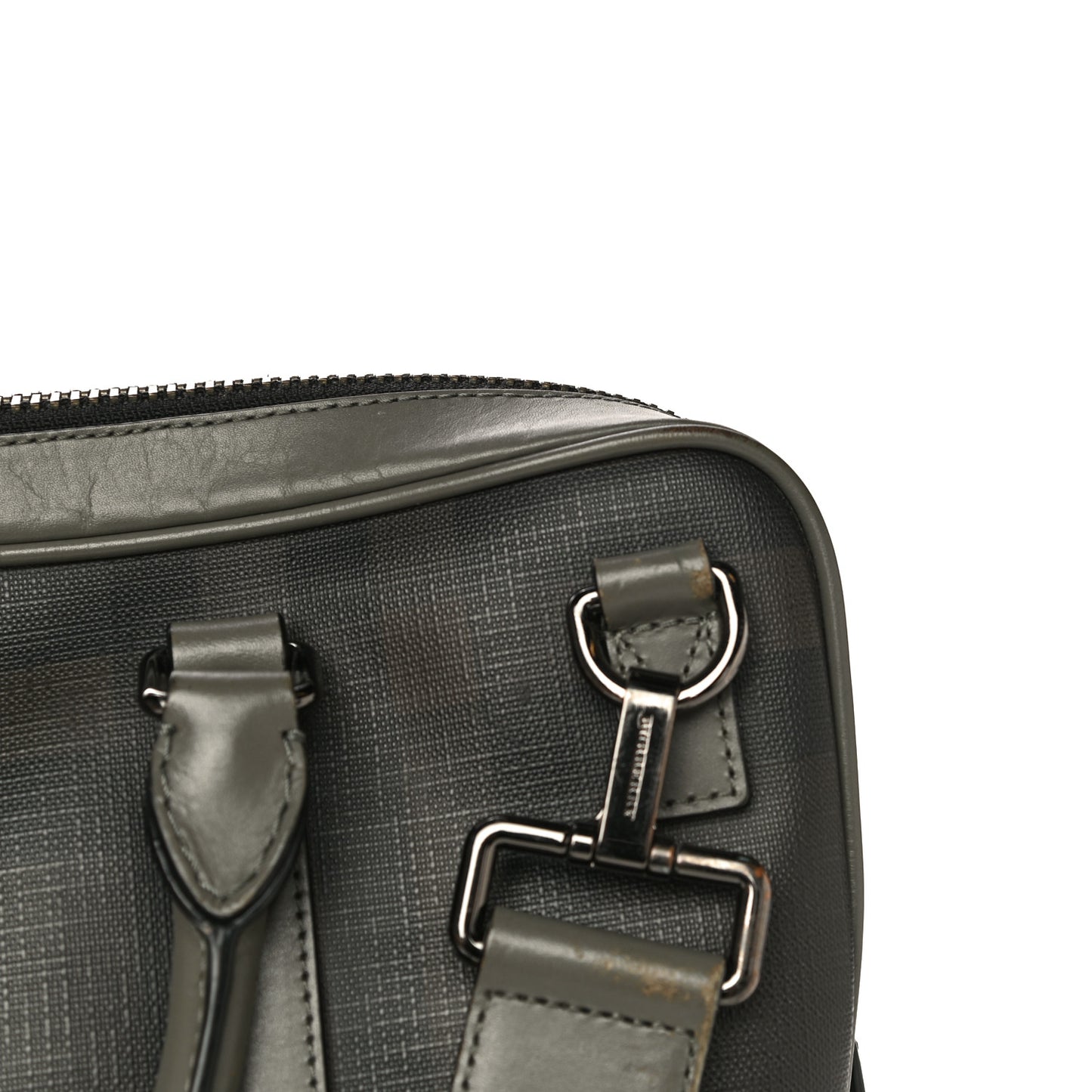 London Smoked Check Large Briefcase Grey