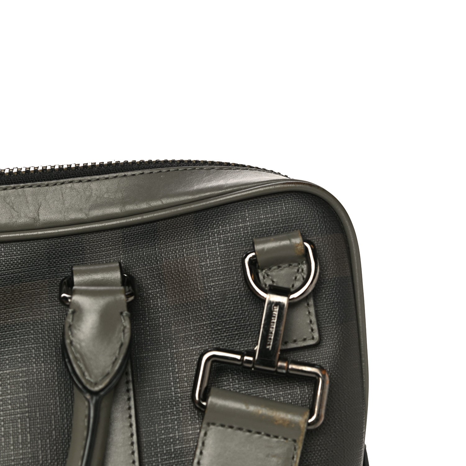 Burberry London Smoked Check Large Briefcase Grey 31 of 39