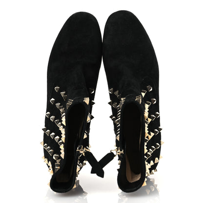 Valentino Garavani Suede Rockstud 100 Ankle Boots 38 Black 2 of 14
