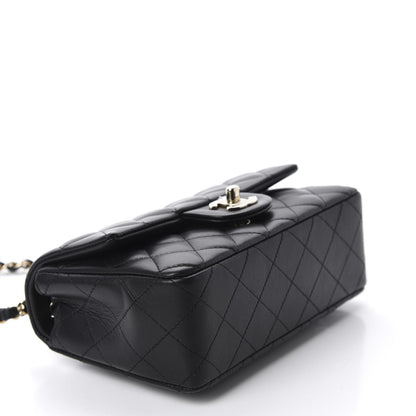Chanel Lambskin Quilted Mini Rectangular Flap Black 4 of 10