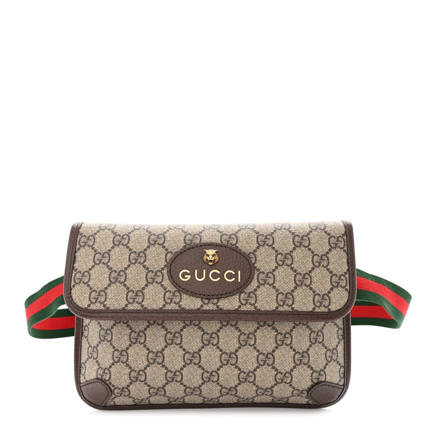 Gucci GG Supreme Monogram Neo Vintage Web Belt Bag Brown 1 of 11