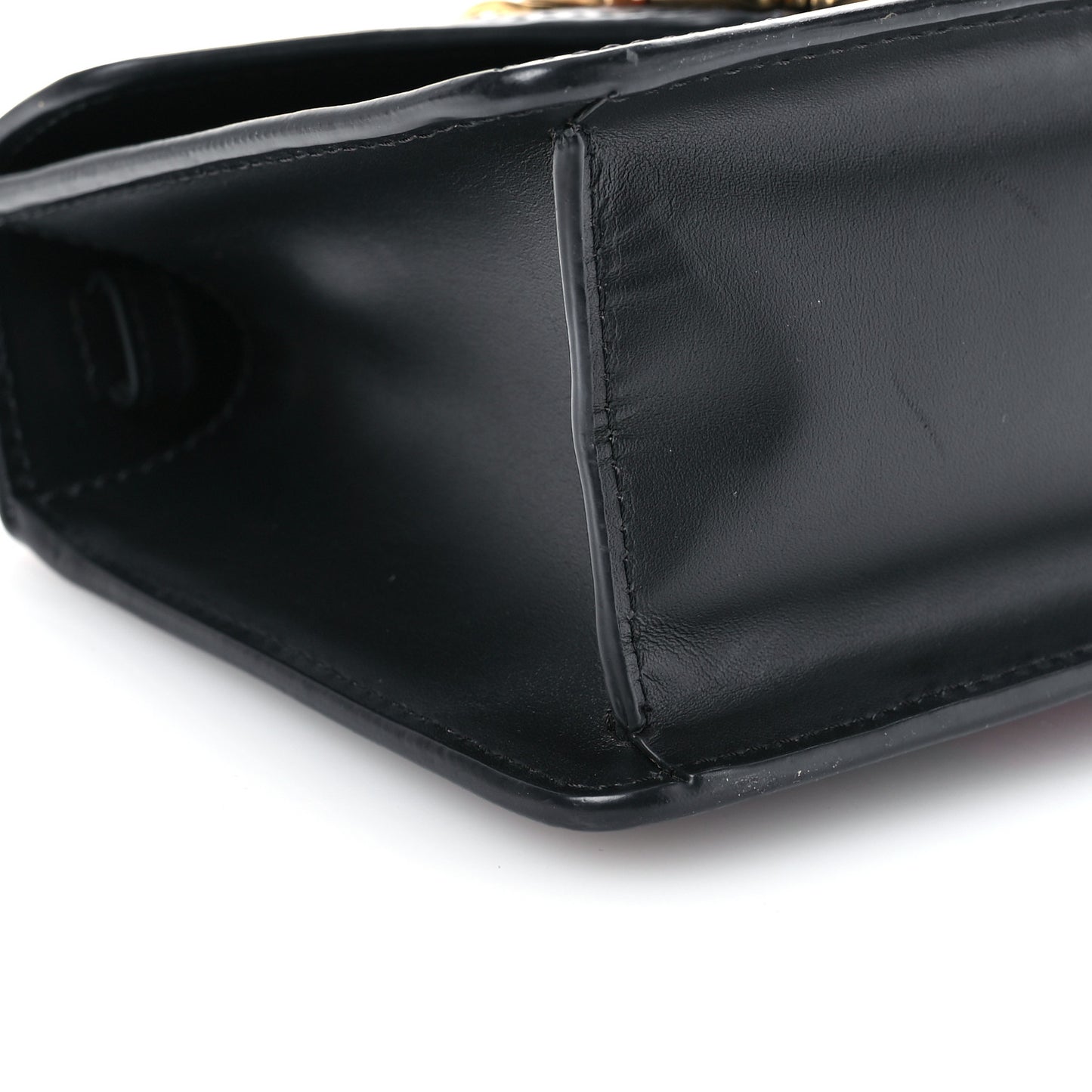 Calfskin Mini Sylvie Top Handle Bag Black