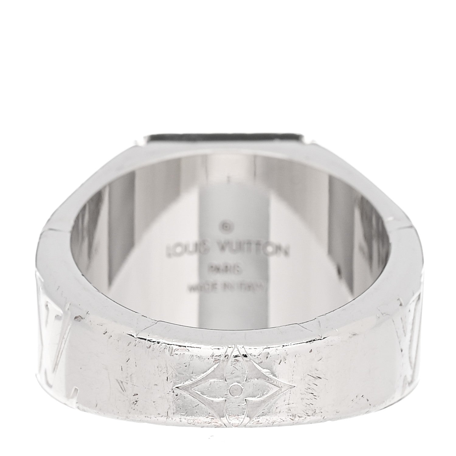 Louis Vuitton Monogram Signet Ring M Silver 4 of 6