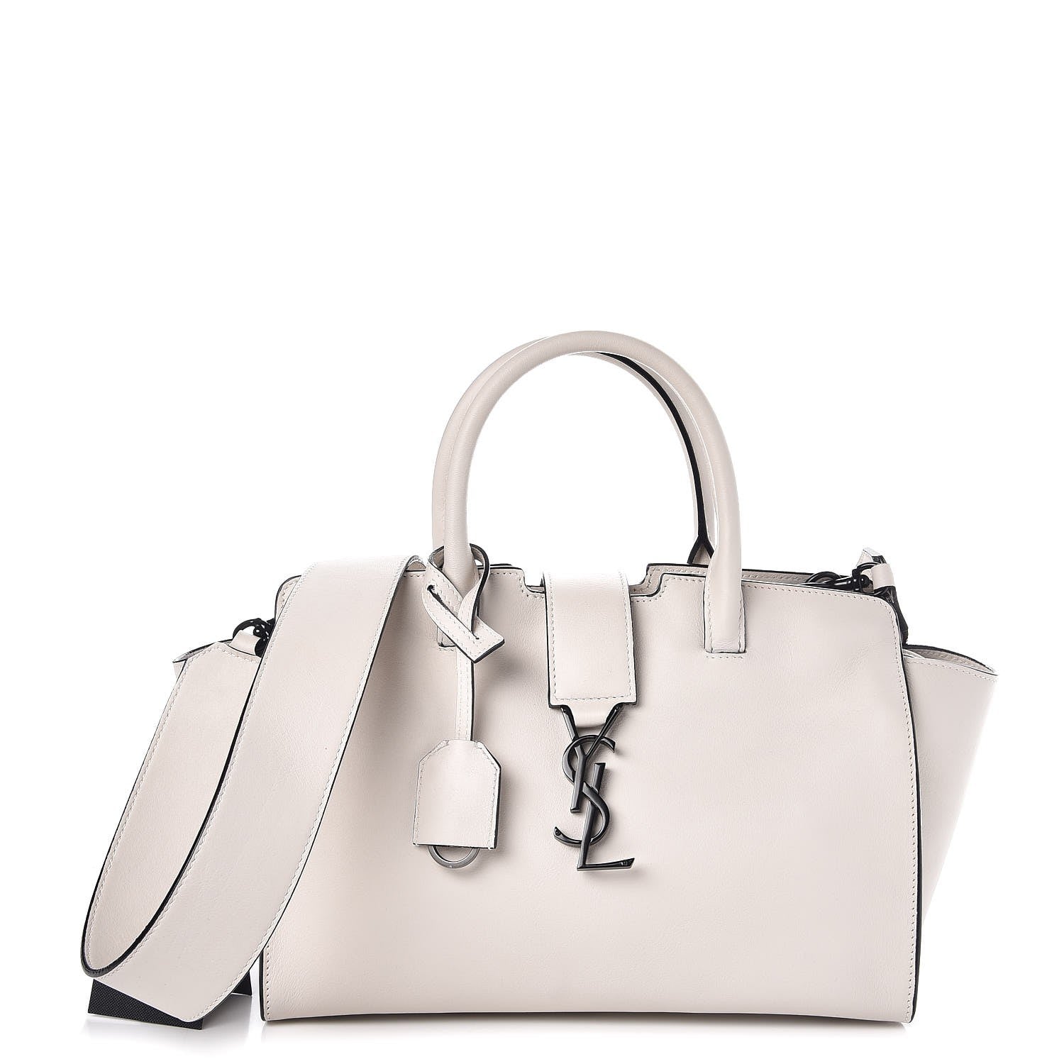 Saint Laurent Smooth Calfskin Baby Monogram Downtown Cabas Porcellana 1 of 9