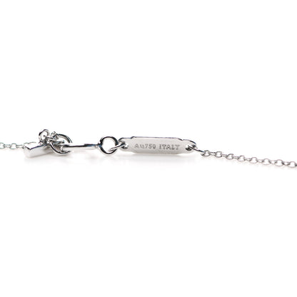 Tiffany 18K White Gold Blue Topaz Mini T Smile Pendant Necklace 5 of 5