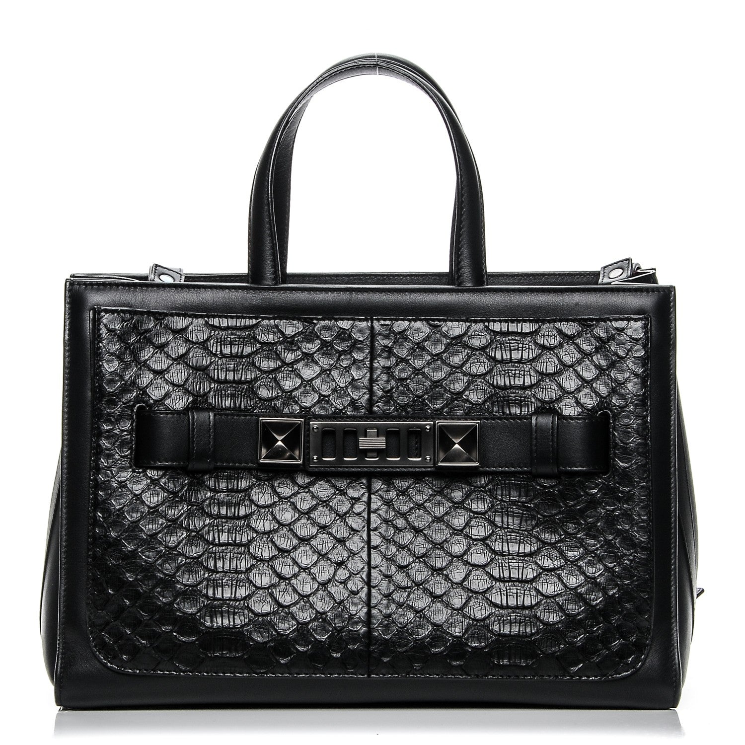 Proenza Schouler Python Calfskin Small PS11 Tote Black 1 of 8