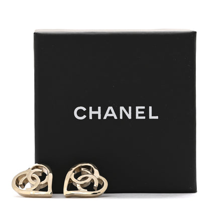Chanel Metal CC Heart Coco In Love Earrings Gold 5 of 5