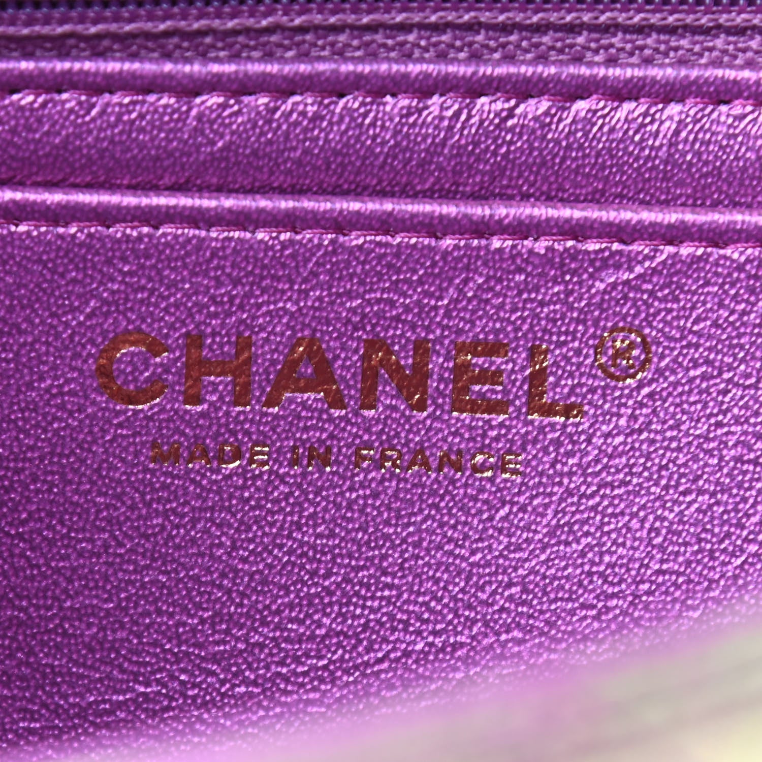 Chanel Iridescent Lambskin Quilted Mini Rectangular Flap Purple 5 of 8