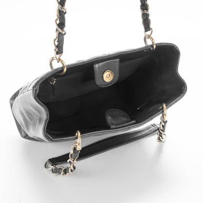 Chanel Caviar Quilted Petit Shopping Tote PST Black 5 of 7